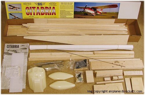 A typical model airplane kit